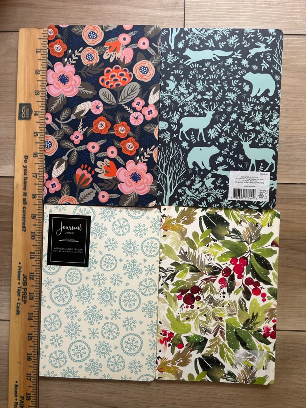 Journals:2 Lined 2 Blank 5.25x8.5inches— 60+ Pages Each Junk Journal Art Therapy